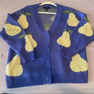 purple Pear cardigan